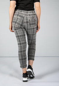 Charcoal Grey Check Trousers