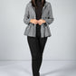 Gingham Tiered Zip Cardigan