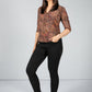 Paisley V neck blouse in Maroon