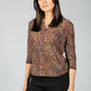 Paisley V neck blouse in Wine