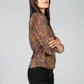 Paisley V neck blouse in Wine