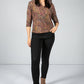 Paisley V neck blouse in Wine