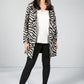 Faux Zebra Print Open midi Jacket