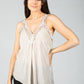 PAMELA SCOTT LACE TRIM CAMI IN SUNFADED BEIGE