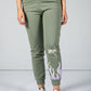 flame decal jogger set in green