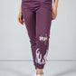 flame decal jogger set in purple