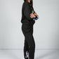 flame decal jogger set in black