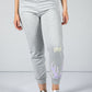 flame decal jogger set in grey