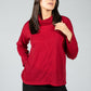 Roll neck knit jumper in wine