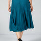 Long Pleated Skirt in Teal