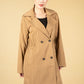 Double Breasted Trench Coat in Camel