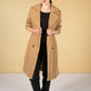 Double Breasted Trench Coat in Camel