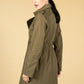 Double Breasted Trench Coat in Khaki