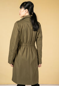 Double Breasted Trench Coat in Khaki