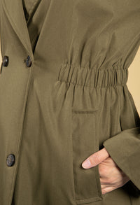 Double Breasted Trench Coat in Khaki