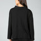 roll neck knit jumper in black