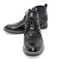 Croc Print Desert Boot in Black