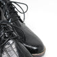 Croc Print Desert Boot in Black