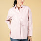 Utility style shirt in pale pink