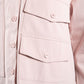 Utility style shirt in pale pink