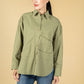 Utility style button shirt in khaki