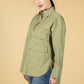 Utility style button shirt in khaki