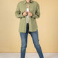 Utility style button shirt in khaki