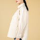 utility style button shirt in cream