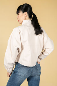 Utility zipped jacket in stone