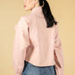 Utility zipped jacket in dusty pink