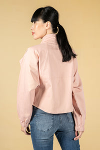 Utility zipped jacket in dusty pink