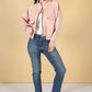 Utility zipped jacket in dusty pink