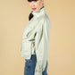 Utility zipped jacket in sage