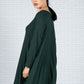 Pleated Knit Dress in Bottle Green