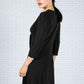 Knot Detail Black Knit Dress