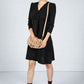 Knot Detail Black Knit Dress