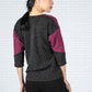 Rose Wine Colour Block Knit Top