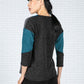 Teal Colour Block Knit Top