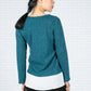 Teal Knit Top with Under Shirt Detail