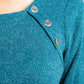 Teal Knit Top with Under Shirt Detail