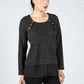 Black Pepper Knit Top with Under Shirt Detail