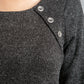 Black Pepper Knit Top with Under Shirt Detail