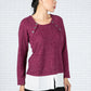 Rose Wine Knit Top with Under Shirt Detail