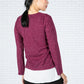 Rose Wine Knit Top with Under Shirt Detail