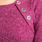 Rose Wine Knit Top with Under Shirt Detail