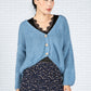 Powder Blue Relaxed Fit Cardi