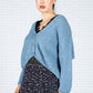 Powder Blue Relaxed Fit Cardi