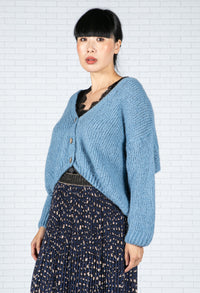 Powder Blue Relaxed Fit Cardi