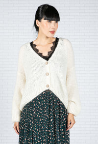 Cream Relaxed Fit Cardi