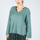 Relaxed Fit Pullover Knit in Mint